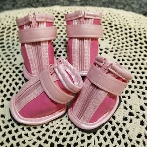 SALE NWOT Small pink dog boots